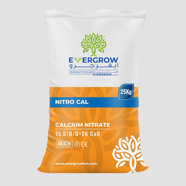 سماد نيترو كال (نترات الكالسيوم) (15.5 / 0 / 0 + 26 CaO)